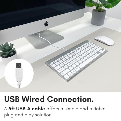 Macally Wired Keyboard for Mac | Compatible Apple Keyboard (78 Keys, Plug and Play USB) Compatible with MacBook Pro/Air, iMac, Mac mini/Pro, Laptop, Computer Desktop - Image 5