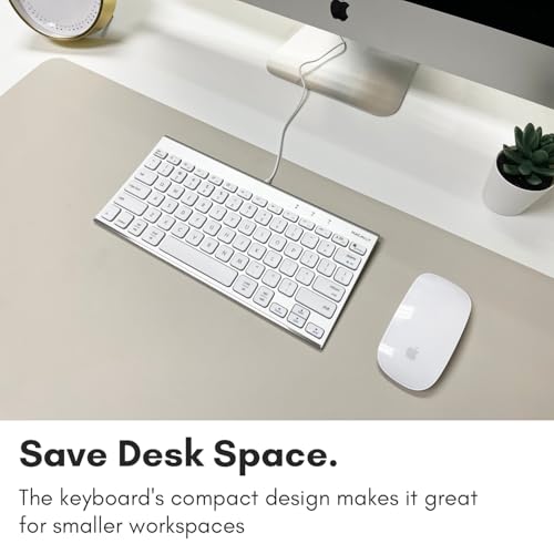 Macally Wired Keyboard for Mac | Compatible Apple Keyboard (78 Keys, Plug and Play USB) Compatible with MacBook Pro/Air, iMac, Mac mini/Pro, Laptop, Computer Desktop - Image 2