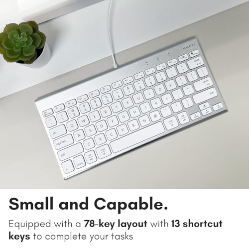 Macally Wired Keyboard for Mac | Compatible Apple Keyboard (78 Keys, Plug and Play USB) Compatible with MacBook Pro/Air, iMac, Mac mini/Pro, Laptop, Computer Desktop - Image 3