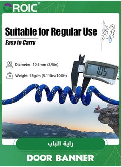 GROIC 10MM*32.8 FT Static Climbing Rope, Outdoor Rock Climbing Rope for Rappelling, Escape Rope, Rappelling Rope, Fire Rescue Parachute Rope,High Strength Outdoor Safety Static Rock Climbing Rope  - Image 3