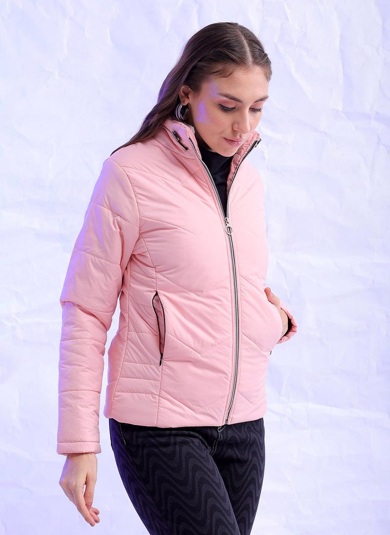 Freehand Women Slim Fit Solid Puffer Jacket - Image 4