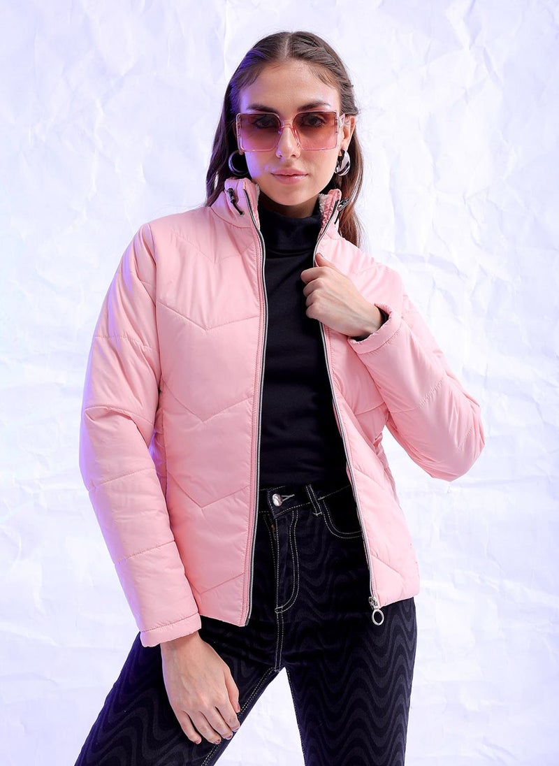 Freehand Women Slim Fit Solid Puffer Jacket - Image 1