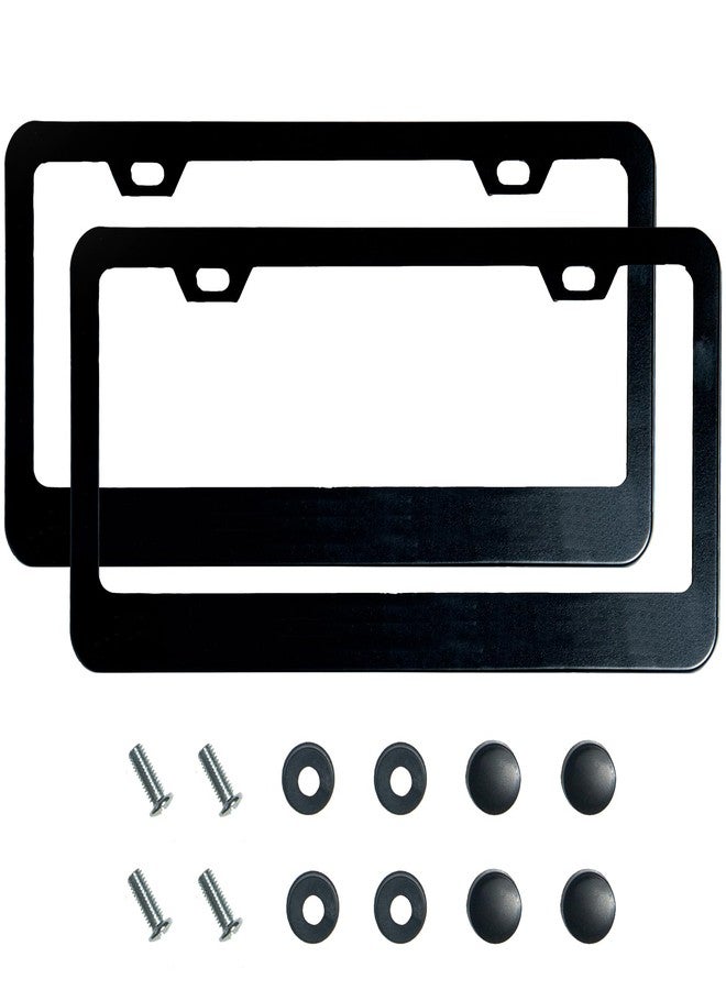 lengnoyp 2PCS Premium Matte Black License Plate Frames, Solid Rust-Proof Aluminum Holder with 2 Holes, Universal Car Frame for Women and Man, Including Screws, by Lengnoyp. - Image 1