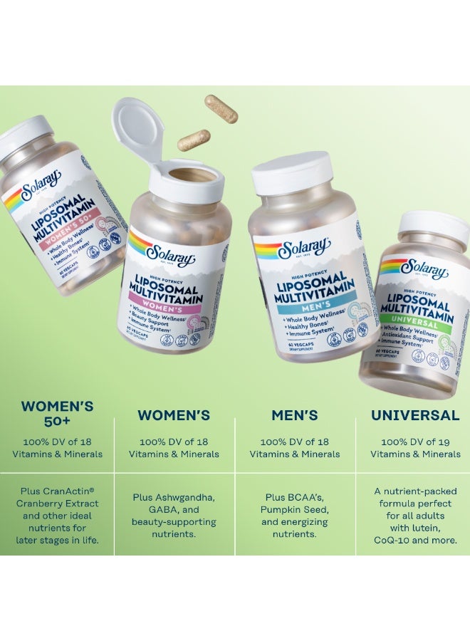 SOLARAY Universal Liposomal Multivitamin Complete Daily Nutritional Support 60 Vcaps - Image 4