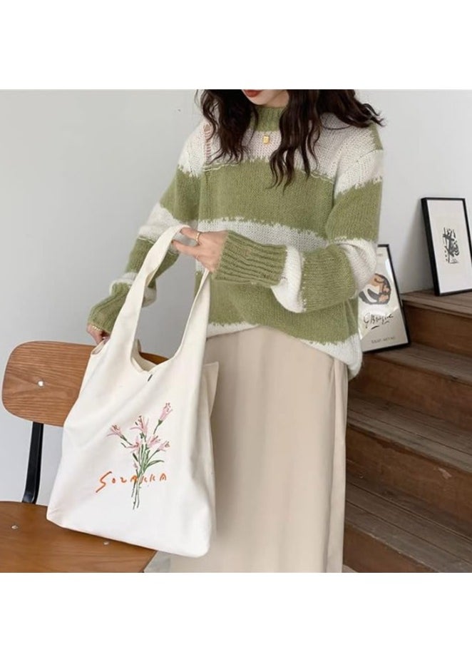 Taoqiao Women canvas Tote Bag  - Image 5