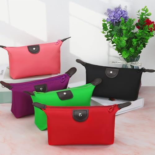 MAKABEE 5PCS Makeup Bag Bulk Toiletry Pouch Waterproof Cosmetic Storage Bags,with Zipper Travel Toiletry Organizer Packing Bag Accessory Organizer for Women and Men - Image 2