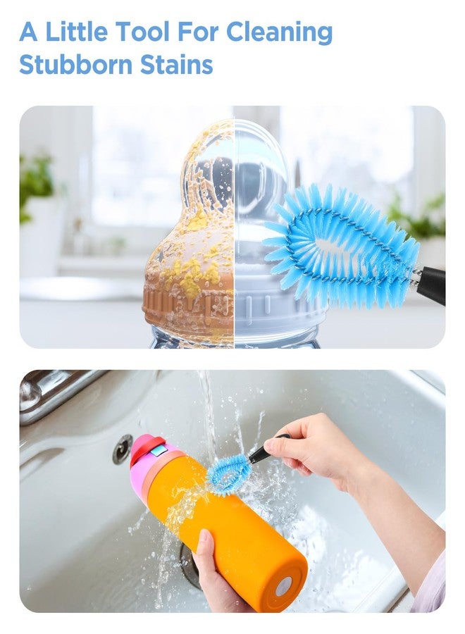 EasyAcc [3 Pack] Water Bottle Cleaner Brush for Owala Stanley Hydroflask, Long Stainless Steel Baby Bottle Cleaner Brush, Straw Cleaner, Nipple Brush, for Coffee Mugs, Tumblers, Ice Tea Jars - Image 5