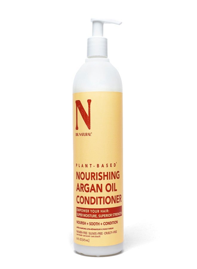 Dr. Natural Conditioner, Argan Oil, 16 oz - Hair Conditioner for All Hair Types - Promotes Hair Growth and Scalp Health - Conditioner for Frizzy, Dry Hair - Infused with Green Tea and Kelp Extract - Image 1