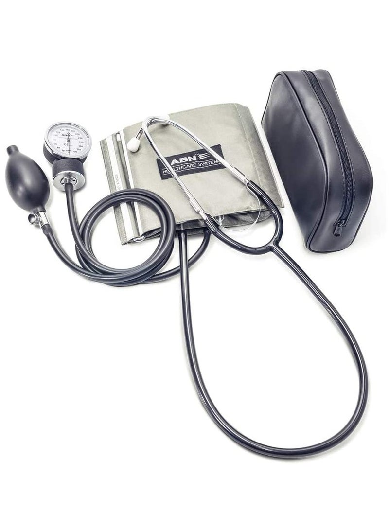 أبن مجموعة ضغط الدم ABN مقياس ضغط الدم اللاسائلي | مقياس ضغط الدم اللاسائلي مع سماعة طبية مجانية للاستخدام المنزلي | صنع في أندونيسيا - Image 1