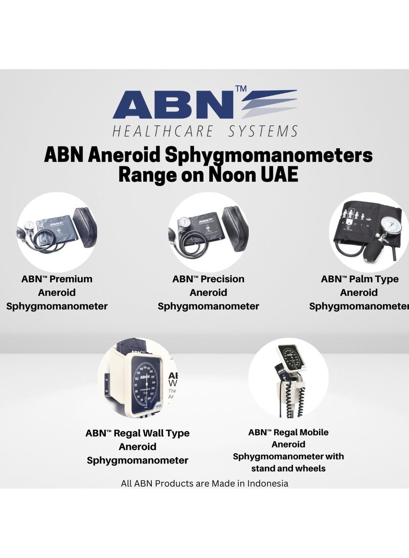 أبن مجموعة ضغط الدم ABN مقياس ضغط الدم اللاسائلي | مقياس ضغط الدم اللاسائلي مع سماعة طبية مجانية للاستخدام المنزلي | صنع في أندونيسيا - Image 4