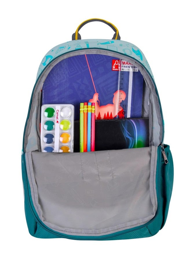 COSMUS KIDO ARTISTO Kids T.GREEN 20L 16 inches Polyester Printed School Backpack Bag ideal for Boys and Girls of Age Group 2-5 yrs | Small Students Daypacks - Image 5
