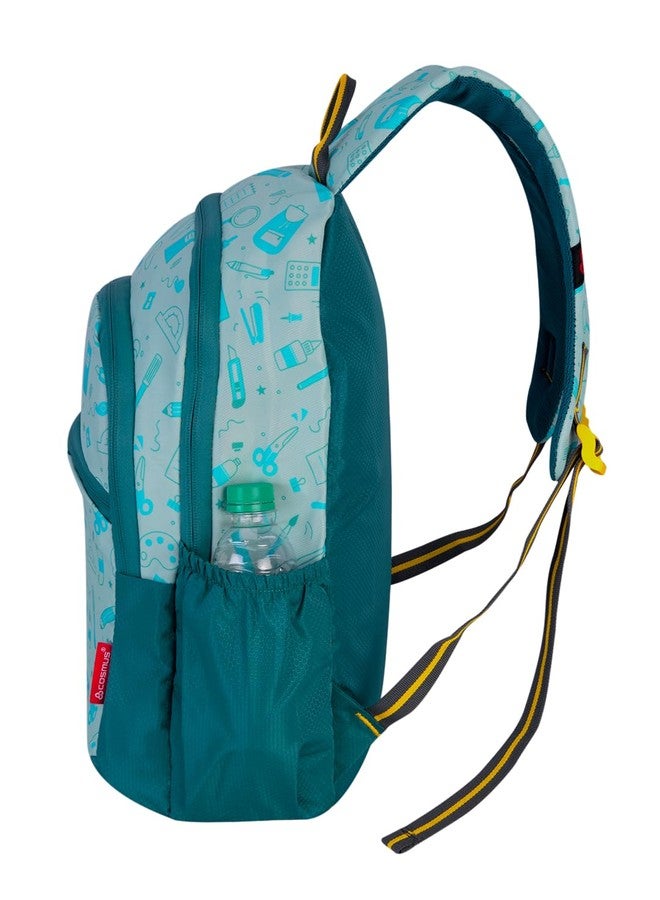 COSMUS KIDO ARTISTO Kids T.GREEN 20L 16 inches Polyester Printed School Backpack Bag ideal for Boys and Girls of Age Group 2-5 yrs | Small Students Daypacks - Image 3