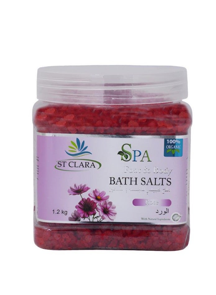 St. Clara Organic Natural Body and Foot Salt with Rose 1200ml