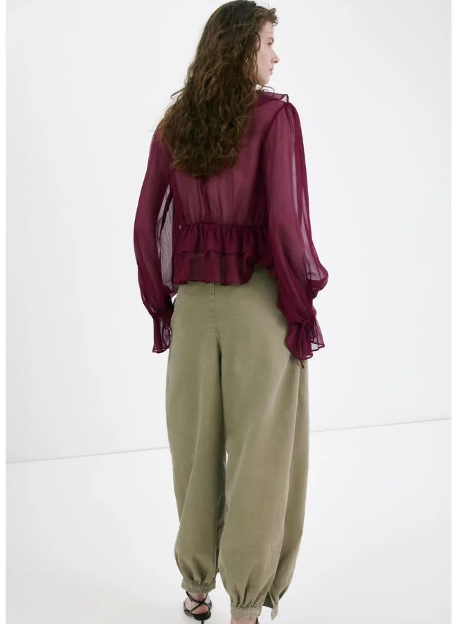 مانجو Fluid ruffled blouse