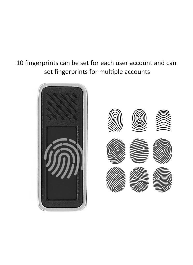 Y&D - Mini USB C Fingerprint Reader for Windows 7,8,10,11, Scanner Support 10 Fingerprints, 0.5s Fast Recognition, Self Learning Algorithm, 360° Touch Speedy Matching - Image 1