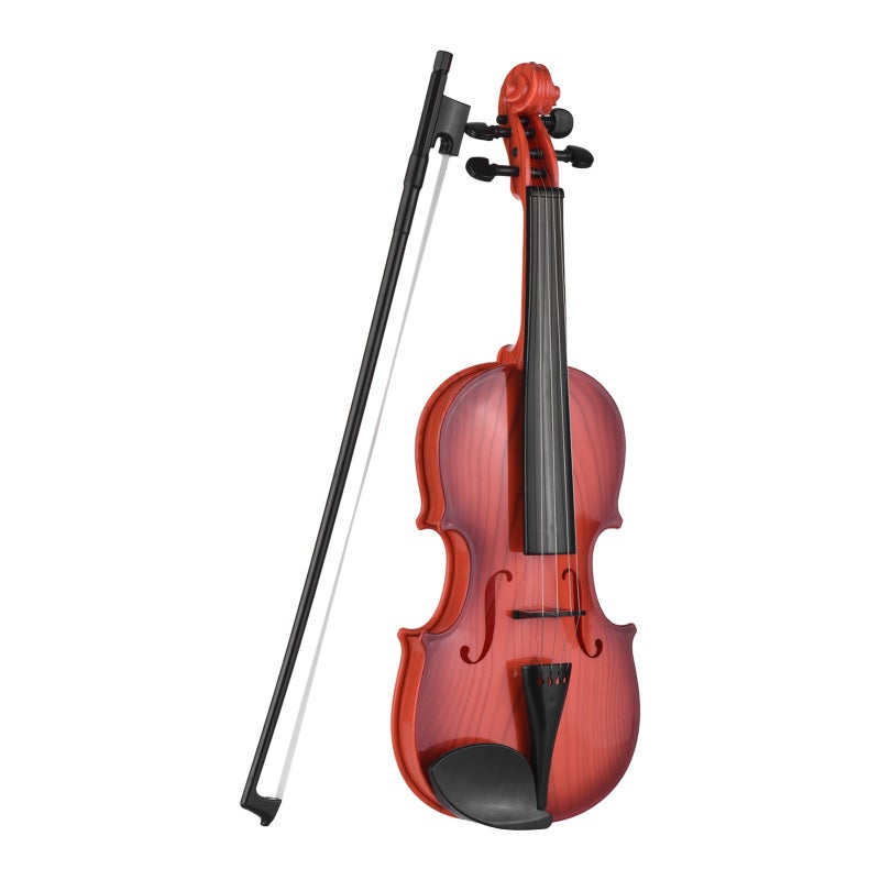 Kids Violin: Brown Mini Electric Violin - Compact Lightweight With Adjustable Strings & Built-In Songs for Little Beginners & Aspiring Young Musicians - Image 2