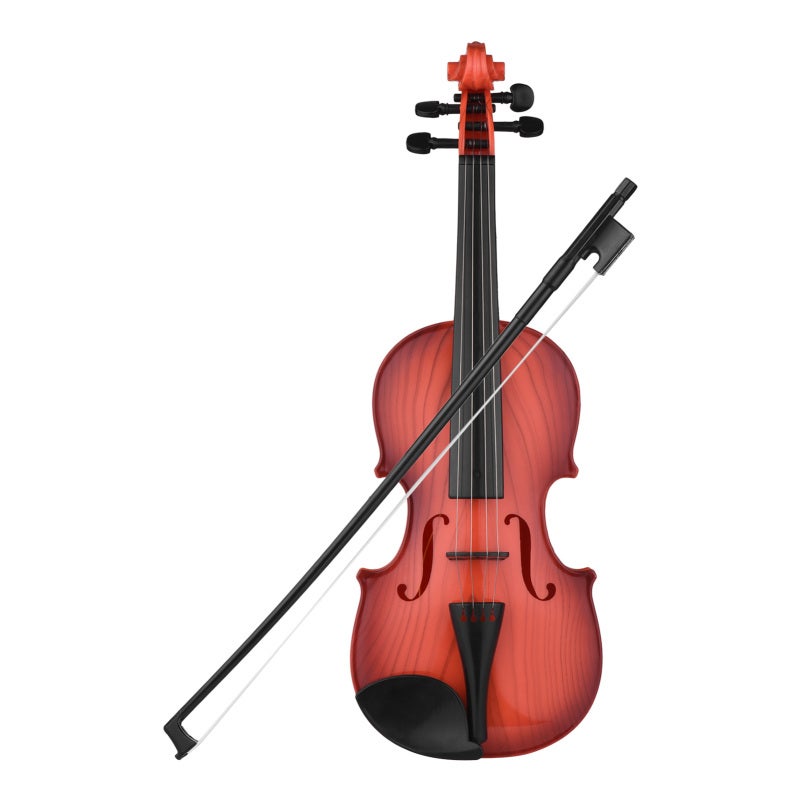 Kids Violin: Brown Mini Electric Violin - Compact Lightweight With Adjustable Strings & Built-In Songs for Little Beginners & Aspiring Young Musicians - Image 3