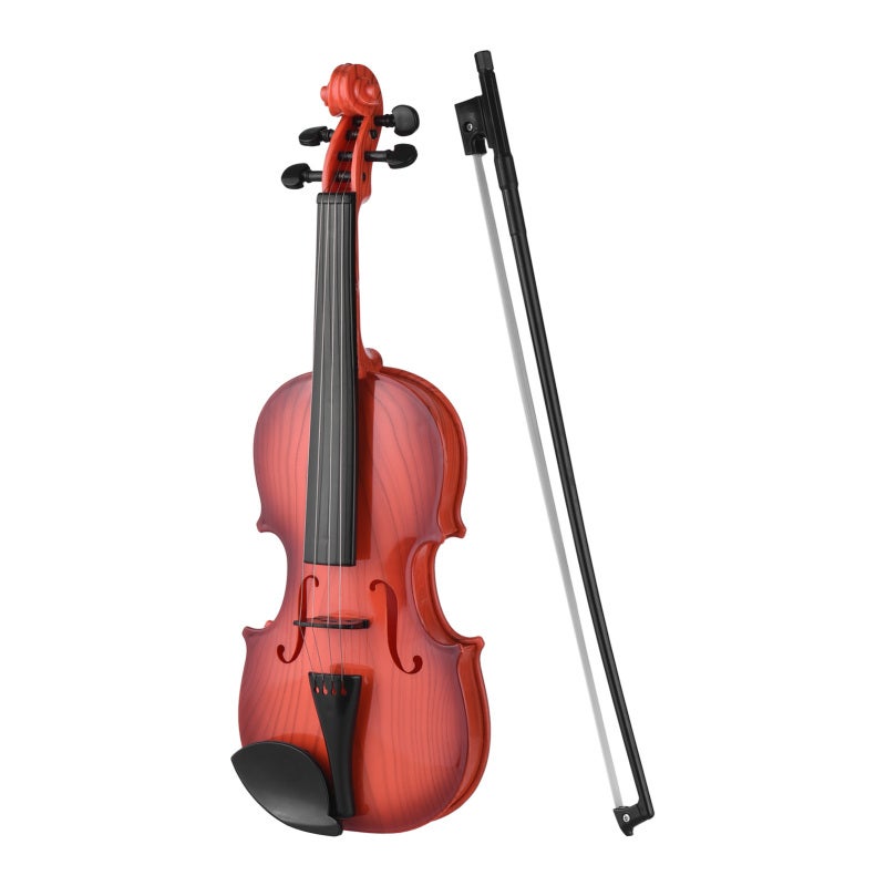 Kids Violin: Brown Mini Electric Violin - Compact Lightweight With Adjustable Strings & Built-In Songs for Little Beginners & Aspiring Young Musicians - Image 1