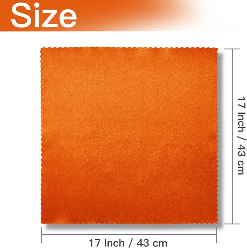VACVELT 12 Pack Burnt Orange Satin Napkins 17x17 Inch for Wedding Elegant Dinner Square Table Decor Restaurant Banquet Graduation Party Scalloped Silky Cloth - Image 5