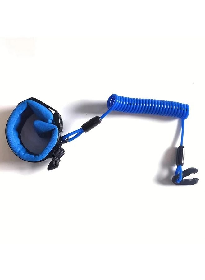 سلك مفتاح أمان القطع البحري الأزرق مع مفتاح للزوارق الآلية والرحلات البحرية والزوارق السريعة - Image 1