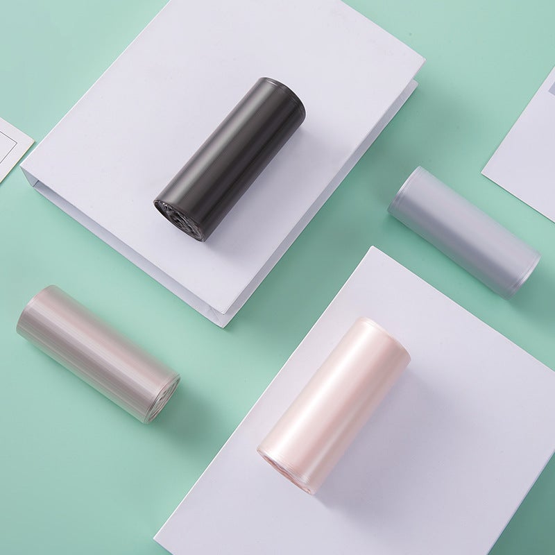 Colorful Large Thickeneded Flat Mouth Garbage Bag Japanese Technology Black 45*50Pe Five Rolls 100 Pieces - Image 4