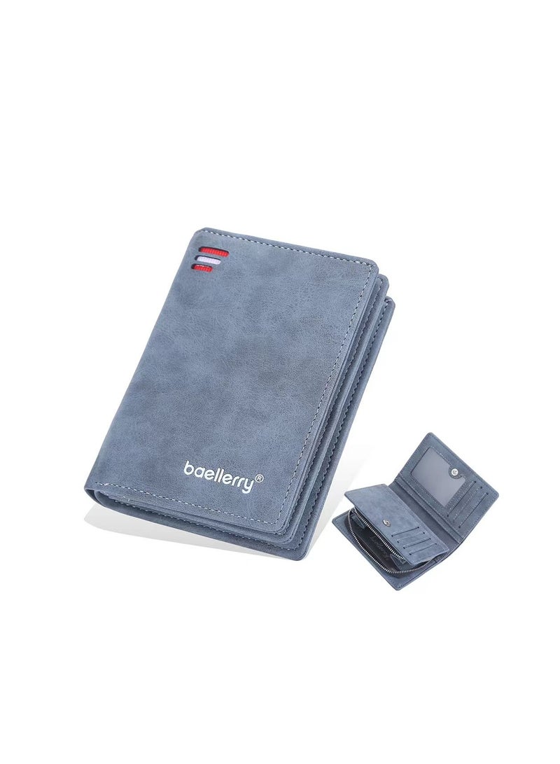 baellerry محفظة جلدية باللون الأزرق