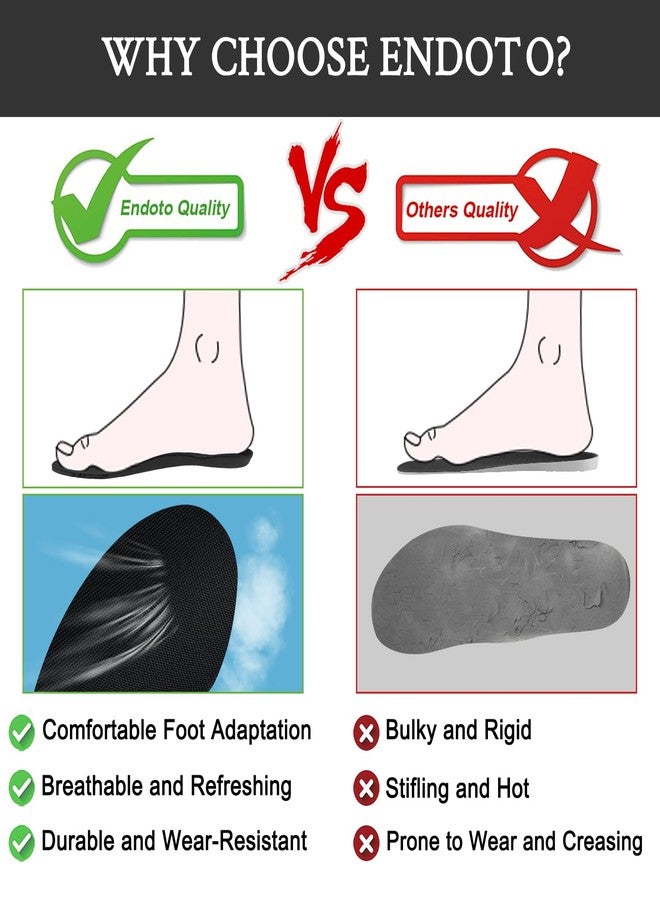 Endoto Insoles for ASICS Running Sneakers, Replacement High-Rebound EVA Inner Inserts Soles for Men & Women Shoes(US Size:M10 / EU Size:44) - Image 5