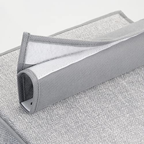 mDesign Fabric Hanging Organizer - Over Closet Rod Storage - 7 Shelves/3 Removable Drawers for Baby Nursery Bedroom Organization - Hold Clothes, Linens, Toys, Accessories - Lido Collection - Gray - Image 5