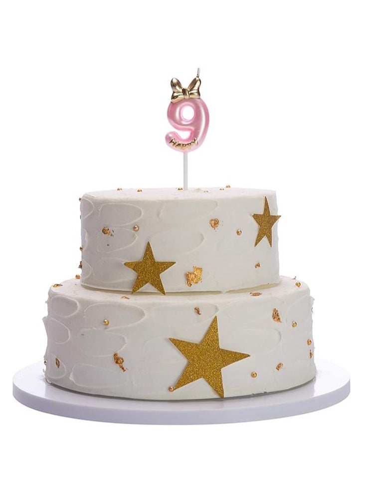 Birthday Candle, Girl Happy Birthday Cake Topper (Number 9)  - Image 3