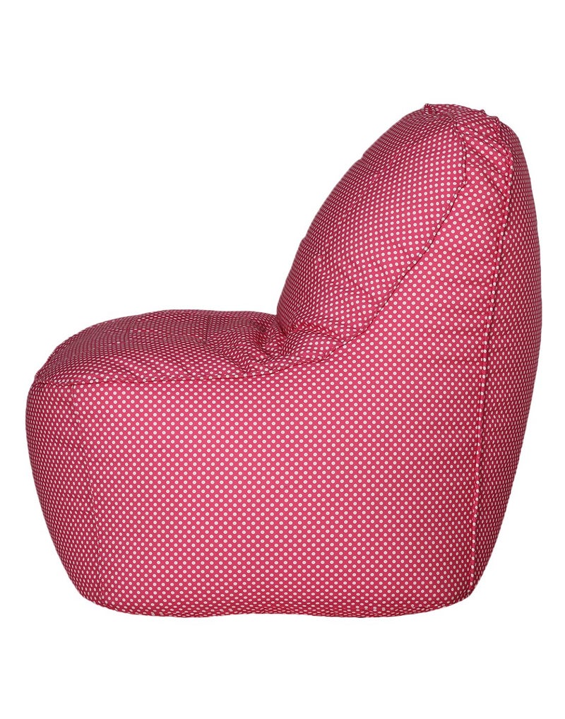SATTVA Classy.Elegant.Stylish Sattva Lounger Polka Party XXXL Bean Bag Cover Without Beans Pink Polka  - Image 5
