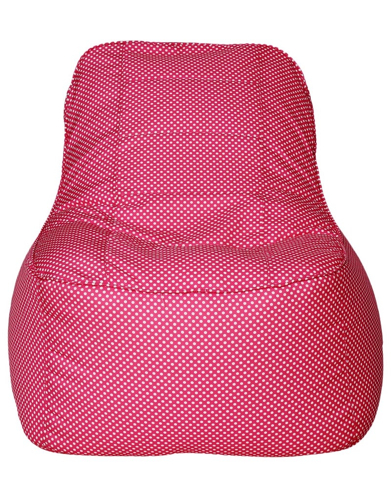 SATTVA Classy.Elegant.Stylish Sattva Lounger Polka Party XXXL Bean Bag Cover Without Beans Pink Polka  - Image 1