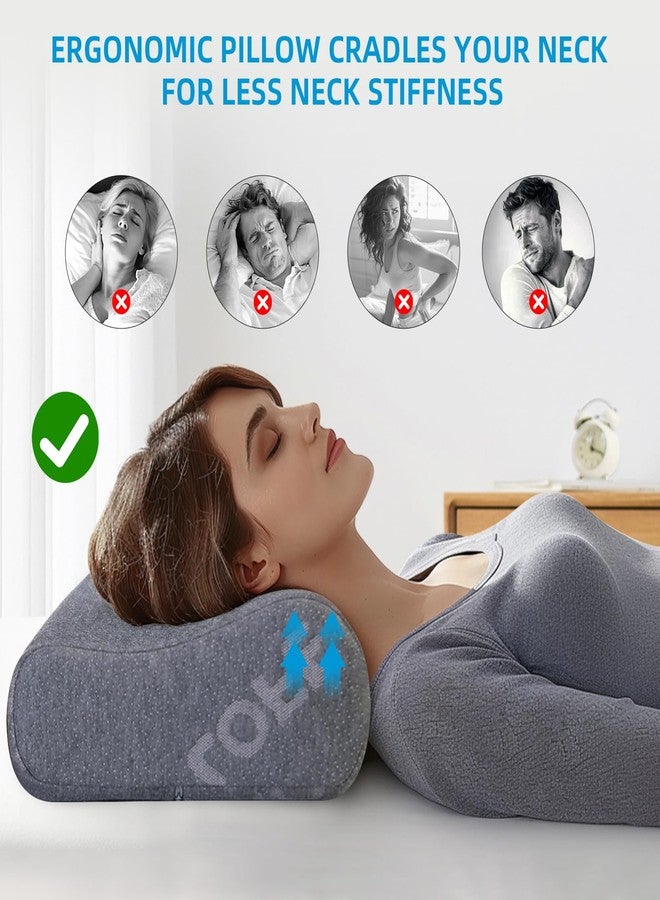 LOFE Contour Pillow - Adjustable Softness Cervical Neck Pillow for Ideal Support, 11 Heights Contour Memory Foam Pillow for Stomach/Side/Back Sleepers, Ergonomic Side Sleeper Pillow for Less Neck Pain - Image 4