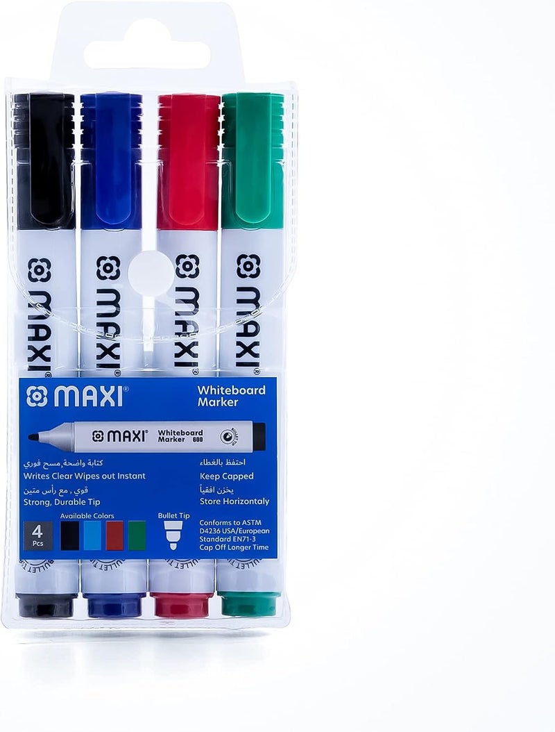Maxi Chisel Tip Whiteboard Marker 4 Colours - Image 3