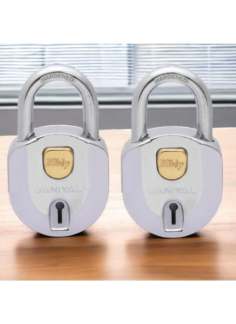 AUTHENTIC AK BEBLY Industries DANIYAL 68 MM Padlock with 3 Keys Pack of 2 B40  - Image 2