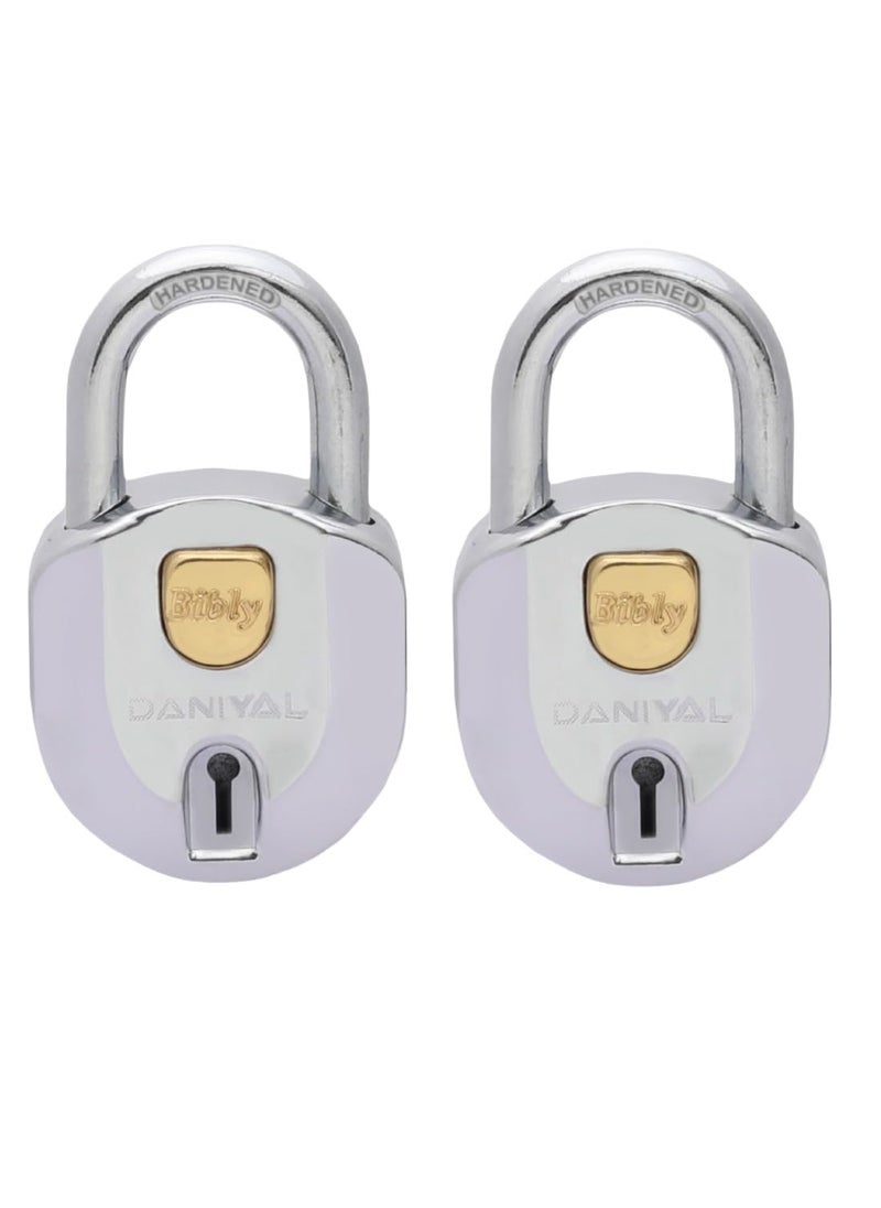AUTHENTIC AK BEBLY Industries DANIYAL 68 MM Padlock with 3 Keys Pack of 2 B40  - Image 1