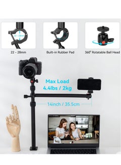 Generic For SMALLRIG aCamera Desk Mount,13"-35.4" Adjustable Table Camera Mount, Telescopic Extension Arm 3992, Suitablefor Camera, Ring Light, Live Streaming, Photo Video Recording, Vlog, Max Load 10kg  - Image 4