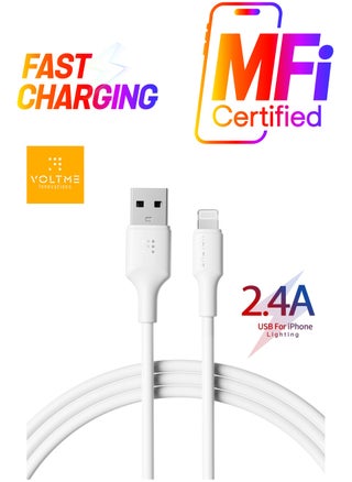 iPhone Charger Cord (2M) 2.4A Lightning Cable Fast Charging High Speed Data Sync USB Cable Compatible with iPhone 14/14 Pro/14 Plus/14 Pro Max, 13/12/11/XS MAX/XR/XS/X/8/7/Plus/iPad Air Pods- White - pzsku/Z26B693F92A597AFEF4BDZ/45/_/1738266822/1f394fdb-5803-4d4b-92df-35c503dc9c75