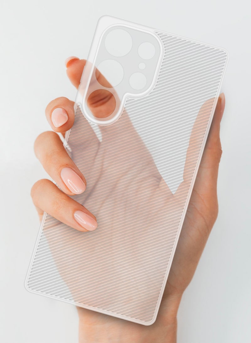 2 Pack  of Air Skin Line for Galaxy S25 Ultra Case Design Back Cover Sturdy Durable Ultra-Thin Case Drop Protection Cover Clear - White - Image 5