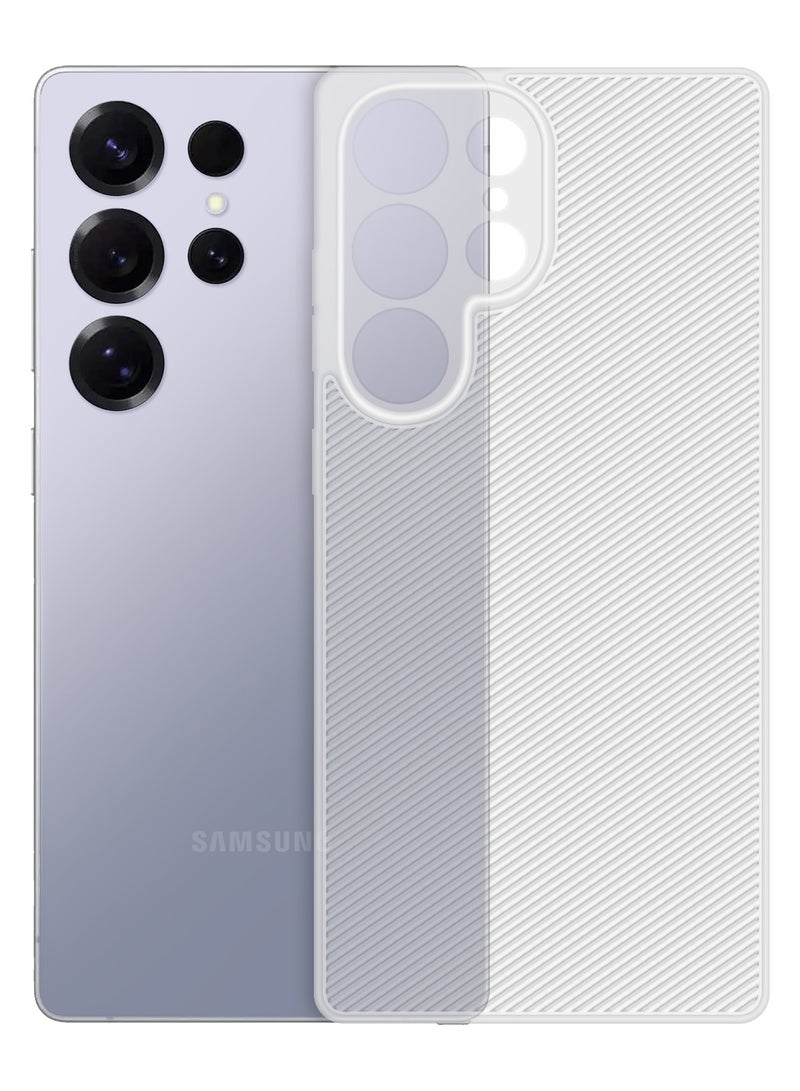 2 Pack  of Air Skin Line for Galaxy S25 Ultra Case Design Back Cover Sturdy Durable Ultra-Thin Case Drop Protection Cover Clear - White - Image 3