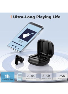 General Wireless earbuds, Active Noise Cancelling Bluetooth earbuds, headphones with 35 hours play time, in-ear detection, touch controls, ENC technology for clear calls, Bluetooth 5.1, USB-C fast charging, IPX7 water resistant  - Image 3