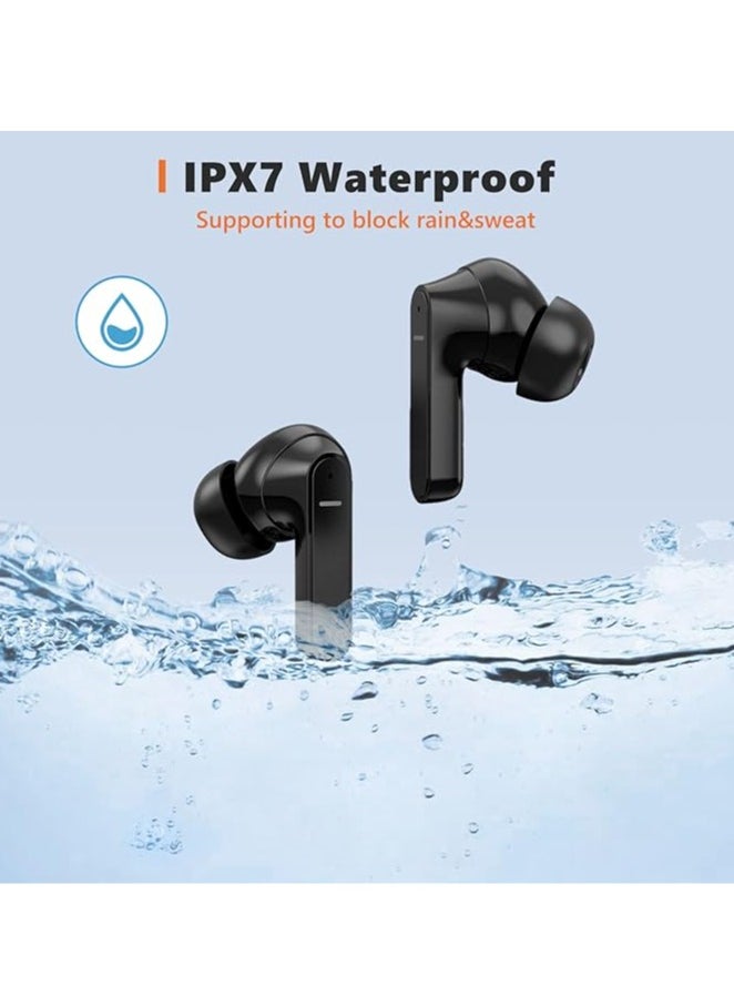 General - Wireless earbuds, Active Noise Cancelling Bluetooth earbuds, headphones with 35 hours play time, in-ear detection, touch controls, ENC technology for clear calls, Bluetooth 5.1, USB-C fast charging, IPX7 water resistant - Image 1