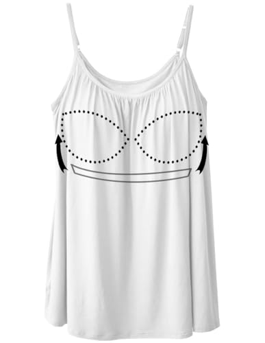 ANYFITTING Camisoles for Women with Built in Bra Adjustable Strap Tank Tops Cami Sleeveless Summer Tops for Workout Sleeping Traveling - Image 1
