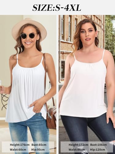 ANYFITTING Camisoles for Women with Built in Bra Adjustable Strap Tank Tops Cami Sleeveless Summer Tops for Workout Sleeping Traveling - Image 3