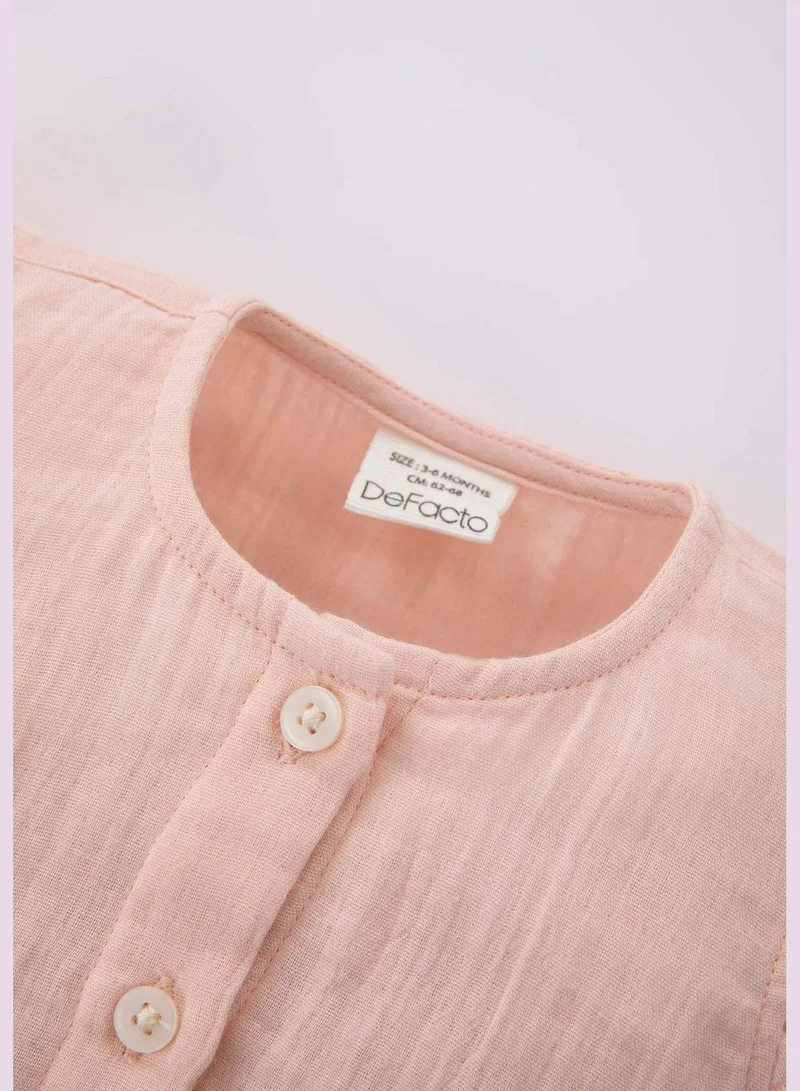 DeFacto BabyGirl Button Neck Knitted Overalls