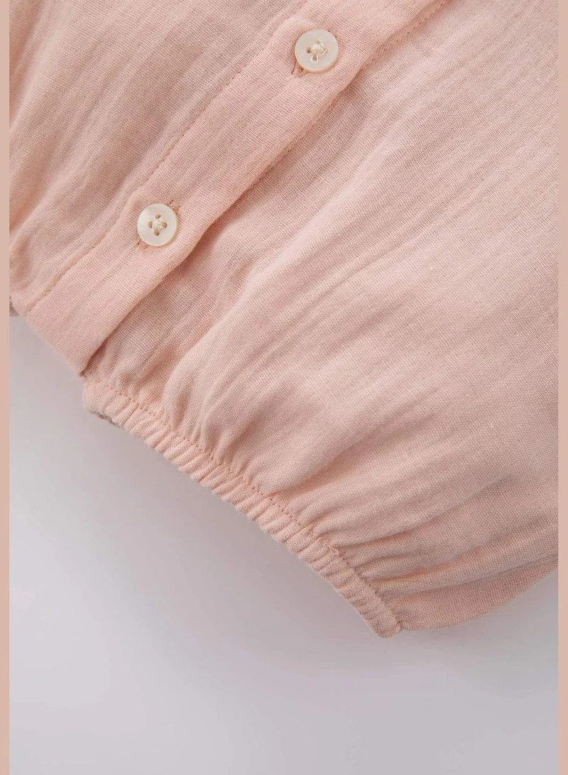 DeFacto BabyGirl Button Neck Knitted Overalls
