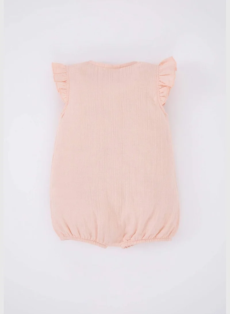 DeFacto BabyGirl Button Neck Knitted Overalls