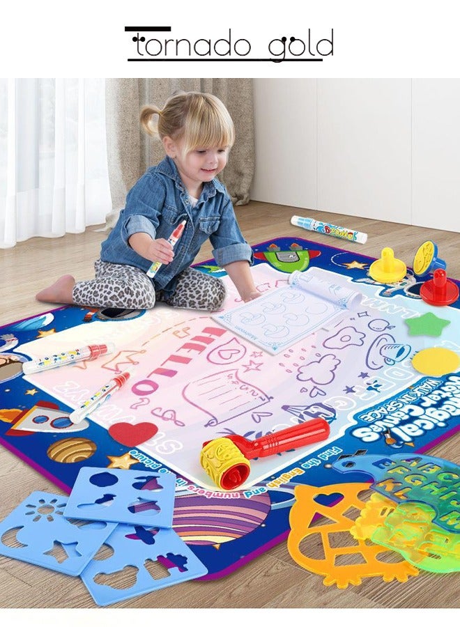 Large Magic Water Canvas Water Magic Learning Blanket Water Writing Cloth Children's Drawing Super Size Clean Water Repeated Graffiti Water Painting Blanket