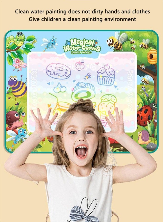 Large Magic Water Canvas Water Magic Learning Blanket Water Writing Cloth Children's Drawing Super Size Clean Water Repeated Graffiti Water Painting Blanket