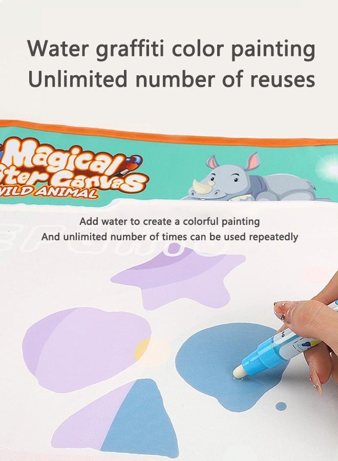 Large Magic Water Canvas Water Magic Learning Blanket Water Writing Cloth Children's Drawing Super Size Clean Water Repeated Graffiti Water Painting Blanket