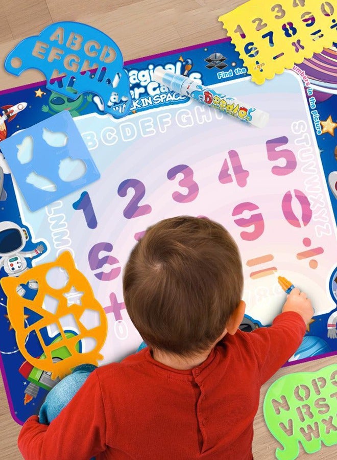 Large Magic Water Canvas Water Magic Learning Blanket Water Writing Cloth Children's Drawing Super Size Clean Water Repeated Graffiti Water Painting Blanket